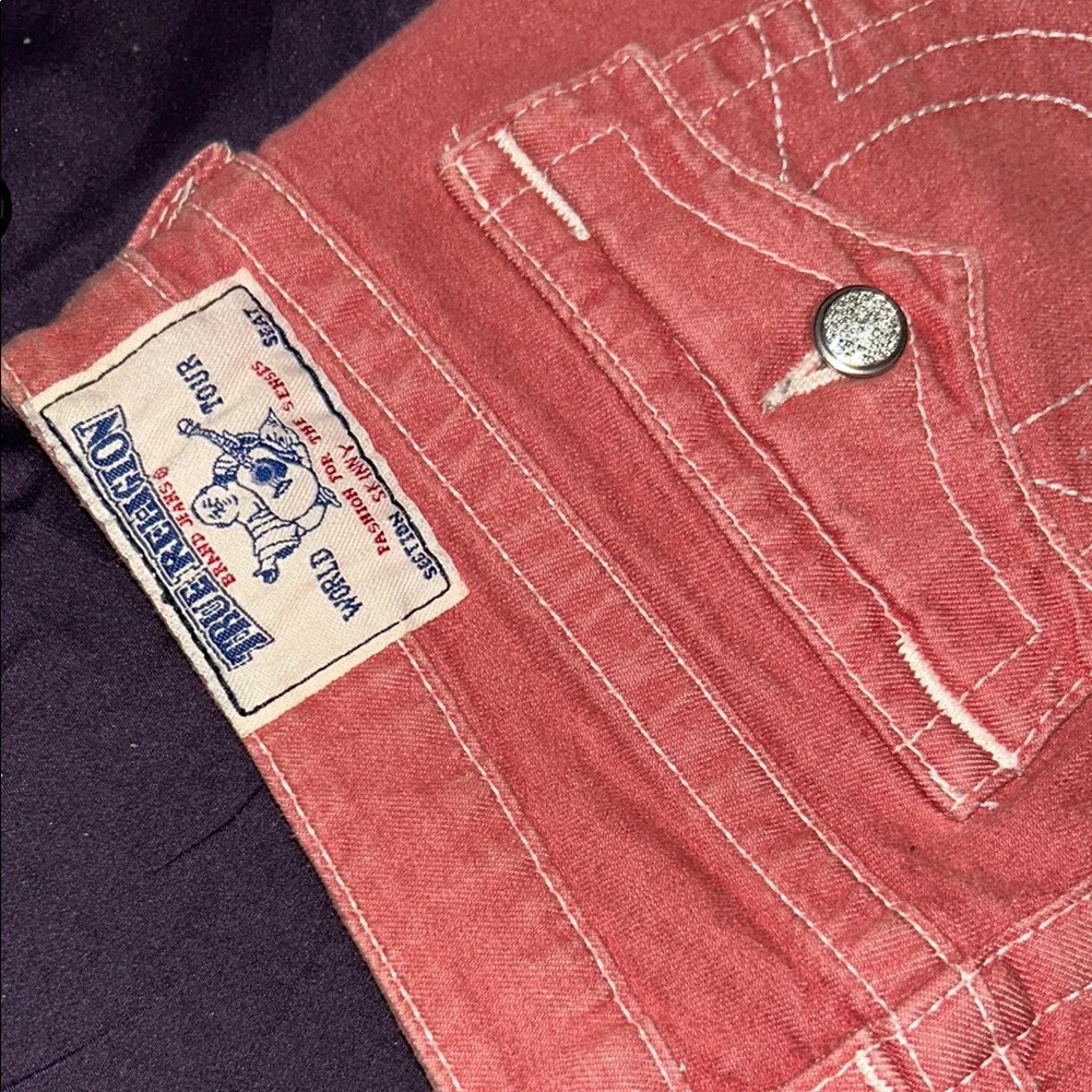 True Religion - Womens Slim fit (Skinny) Jeans - Coral/Pink - Picture 3 of 4